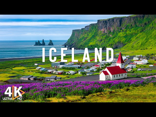 Iceland 4K - Majestic Waterfalls, Northern Lights, and Epic Scenery