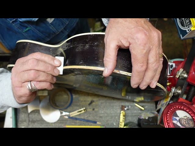 Galiano Archtop Guitar Rebuild: Part 11-Tail-in Details