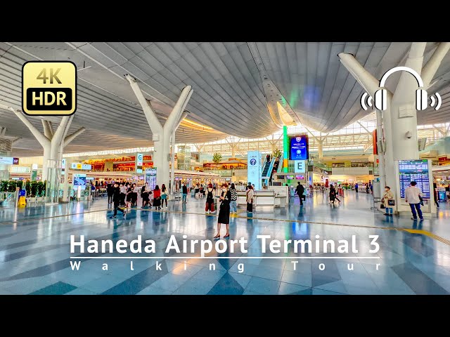 Brand New Shopping Mall in Haneda Airport Walking Tour - Tokyo Japan [4K/HDR/Binaural]