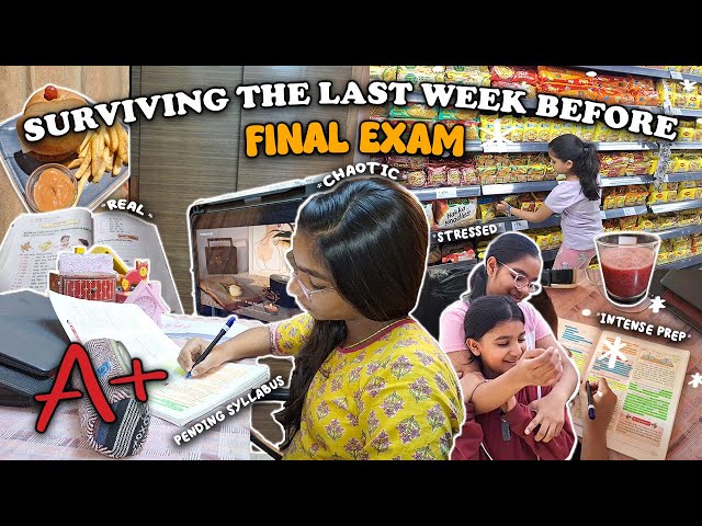 Surviving The Last Week Before FINAL EXAMS 📚 Stress, Study ,Tips & Motivation I Pravya Vlogs