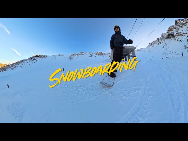 Sunset Snowboarding in Malbun | Insta360 X4 4K 60p