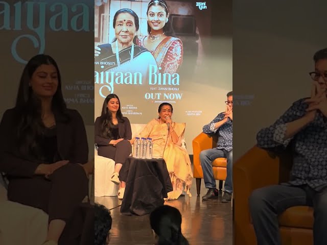 Asha Bhosle with grand daughter Zanai Bhosle's song launch.