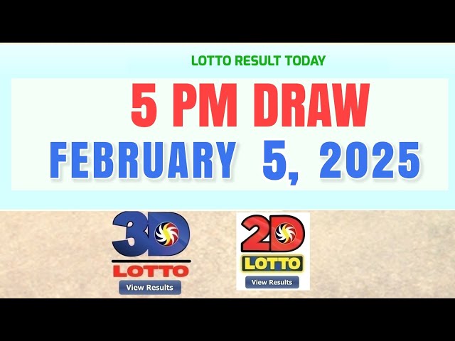 Lotto Result Today 5pm February 5, 2025 Swertres Ez2 Pcso