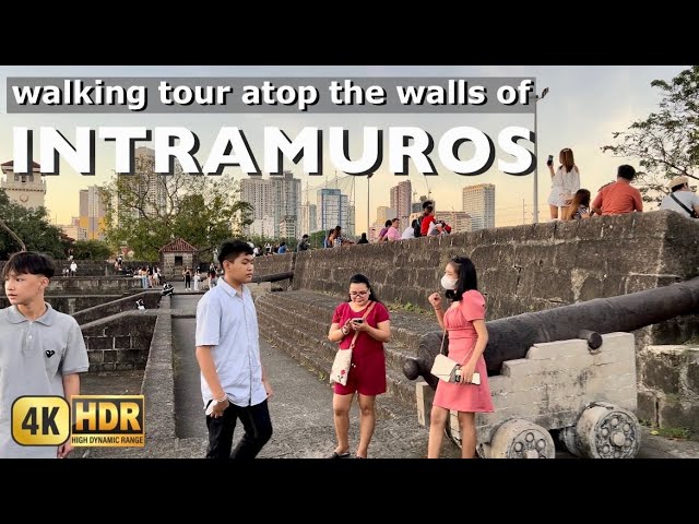 Intramuros Manila | Walled City Walk | 4K HDR | Intramuros Walls Bulwarks Reductos & Walkway Tour