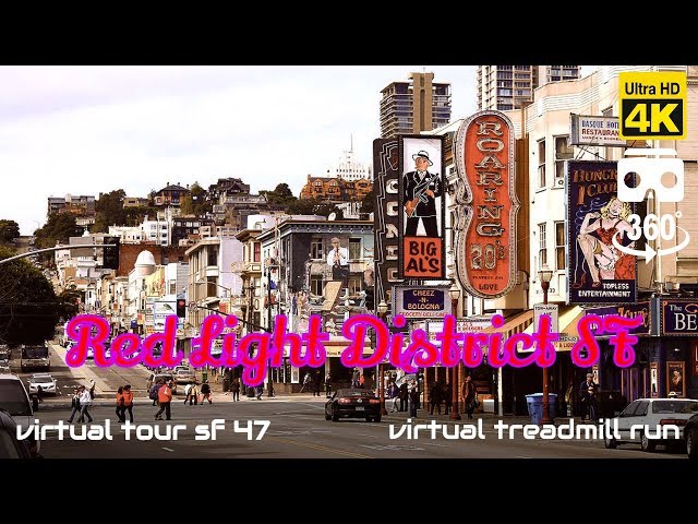 End to End Broadway (San Francisco) Run | 1 Hour Treadmill Run | Virtual Tour 47 [ VR 4K 360° ]