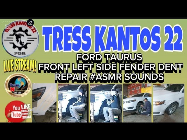 FORD TAURUS FRONT LEFT SIDE FENDER DENT REPAIR #ASMR SOUNDS