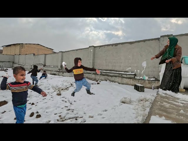 ☃️🌬Taybeh and the kids' adventure on a beautiful snowy day