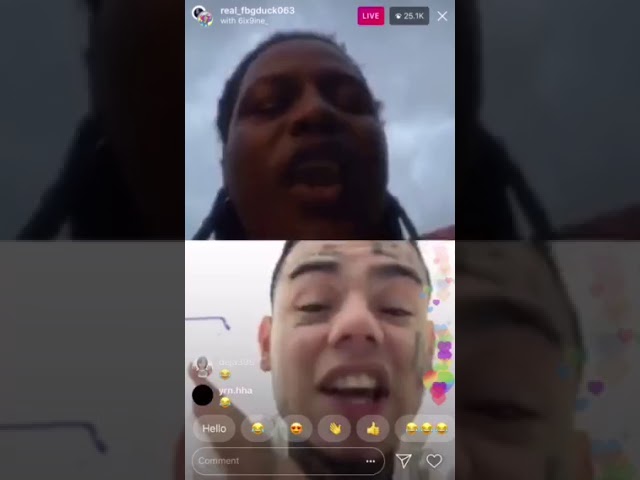 FBG Duck vs 6ix9ine Live On Instagram (FULL VIDEO)