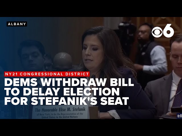 Democrats withdraw bill to delay NY special elections, fill Stefanik seat