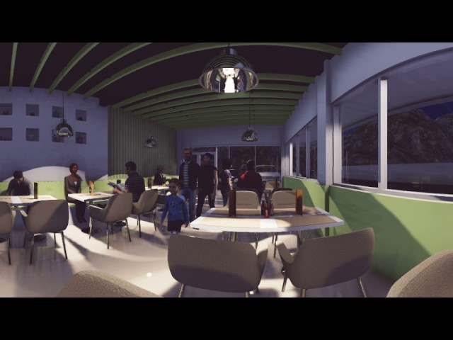 Animasi 360 desain interior restoran - rumahdesain2000