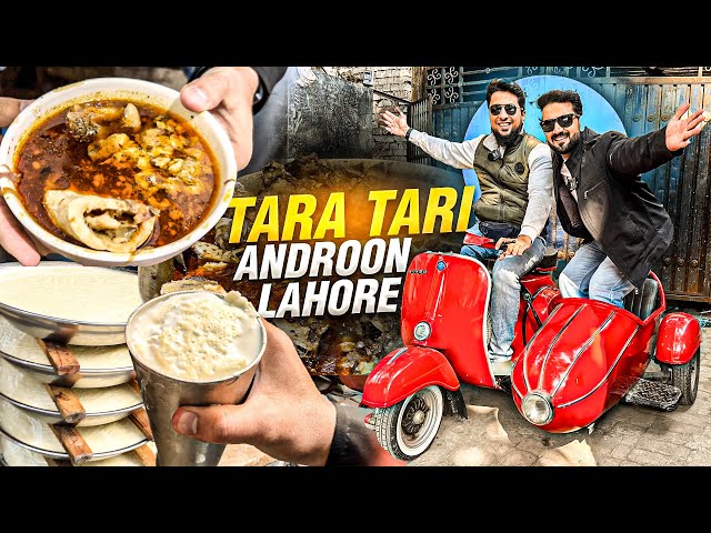 Androon Lahore on Vespa Sidecar, TARA TARI Ho geya Bahut Maza Aya🤤