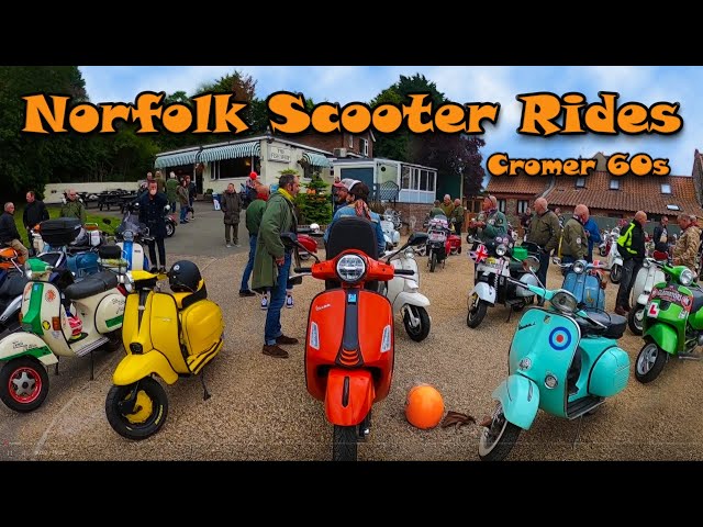 Cromer 1960s Weekend 2024 Vespa Lambretta Royal Alloy Scomadi