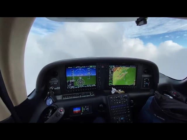 Flying through the clouds in a Brand New Cirrus SR22