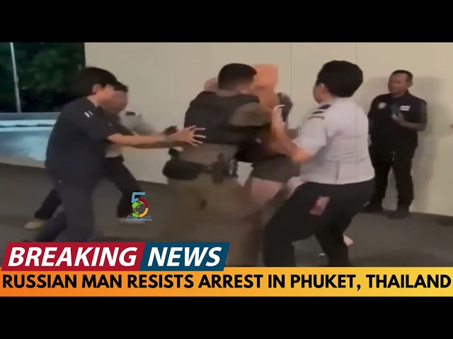 BREAKING NEWS: RUSSIAN MAN RESISTS ARREST IN PHUKET, THAILAND - 1 MAN VS 7 THAI POLICE