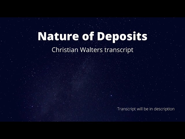 Money, Banking and Trusts – NTT – Nature of Deposits