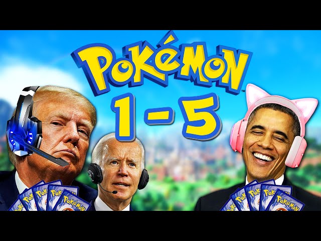 US Presidents Open Pokemon Cards 1-5