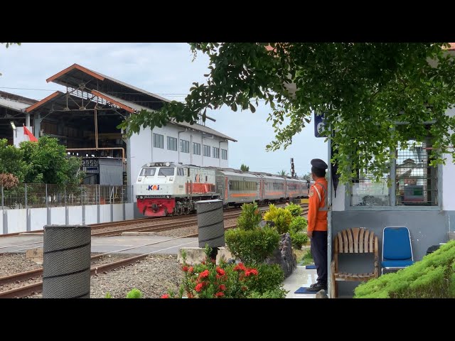 KERETA API PANJANG‼️ MENEMUKAN KERETA API HAMPIR PAPASAN DI STASIUN KUTOARJO