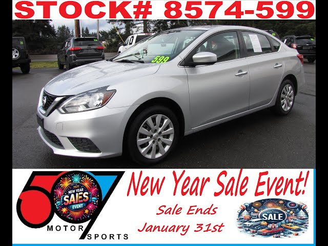 2016 Nissan Sentra S  STK: 8574-599