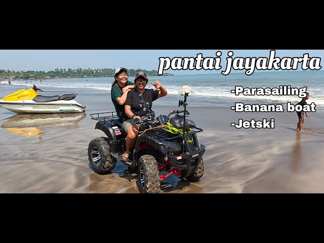 Pantai Jayakarta Anyer | SERU BANGET bisa naik Parasailing | Hayu Ulin Gasskeun