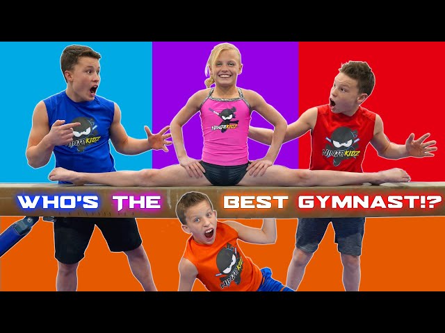 Who is the best at gymnastics? Brothers and Sister Challenge!