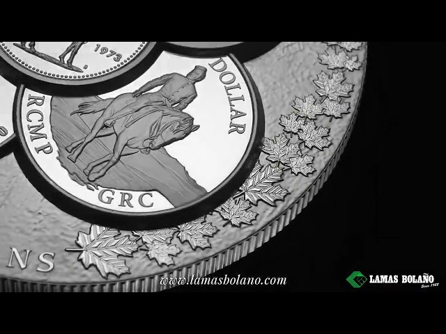 Moneda de plata $50 compilación de monedas de la policía montada canadiense 150 aniversario