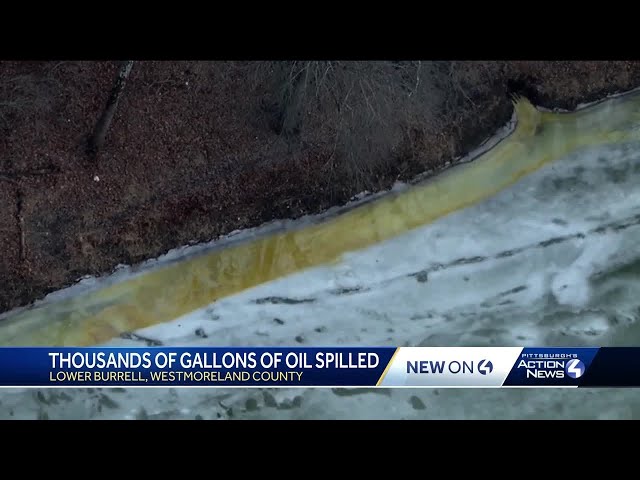 Thousands of gallons of oil spills into Allegheny County river