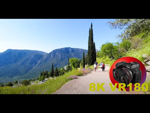 DELPHI walking from the ancient STADIUM to the THEATRE in GREECE  8K 4K VR180 3D Travel Videos ASMR