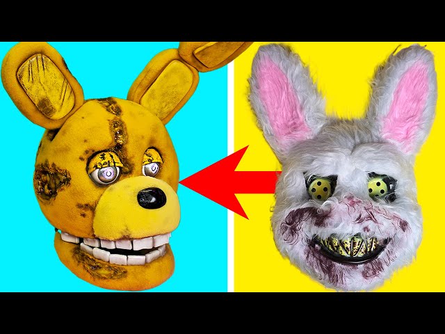 Cheap Mask TRANSFORMATION! - Spring Bonnie Mask from Five Nights at Freddy's