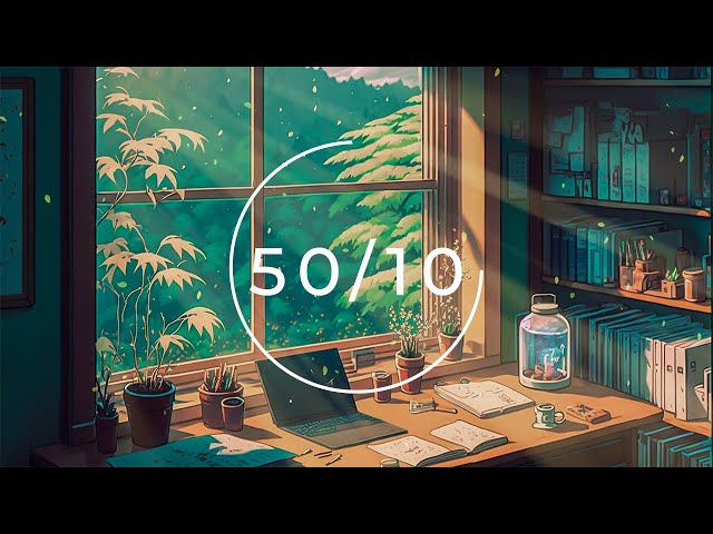 50/10 Pomodoro Timer ★︎ Cozy Room with Lofi Music for Relaxing, Studying and Working ★︎ 3 x 50min