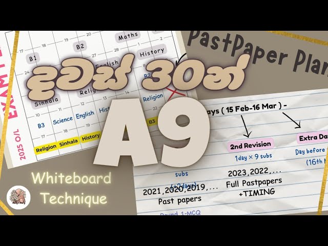 දවස් 30න් O/Lවලට A9 ක් ❤️🌼 | 30 Days Exam Study Plan for OL | #sinhala #studyplan #olevelexam