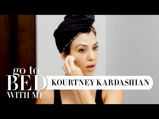 Kourtney Kardashian's Nighttime Skincare Routine | Go To Bed With Me | Harper's BAZAAR