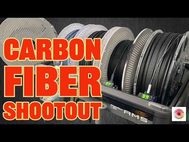 Bambu Lab Carbon Fiber Filaments Comparison  v Jaya PLA+, Prusa PETG, eSun PA-CF