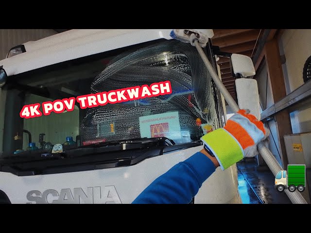 POV 4K ASMR:🇨🇭🚛💦 TRUCKWASH in REALTIME