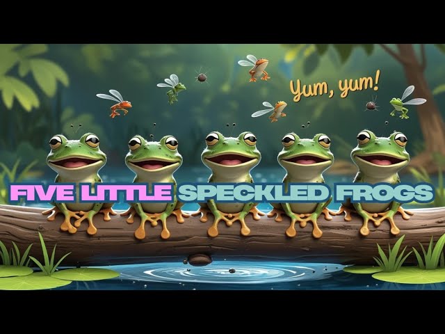 FIVE LITTLE SPECKLED FROGS  || KIDS SONG || NURSERY RHYMES