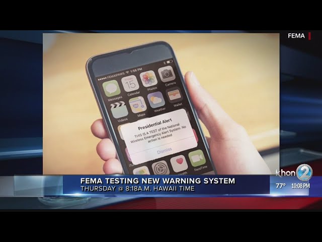 'Presidential Alert': FEMA to test emergency alert system Thursday morning