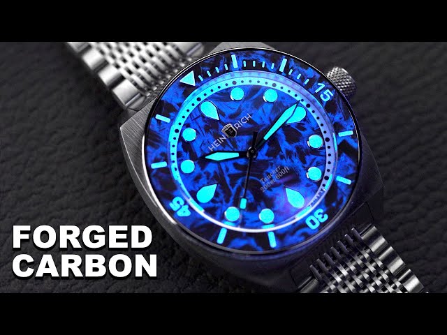 Heinrich Taucher Carbon V2 - Forged Carbon Dial Infused With Superluminova