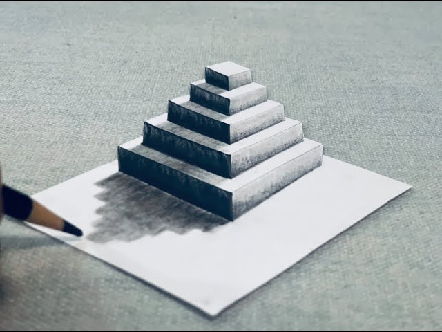 easy draw 3d on paper for beginners, how to draw 3D