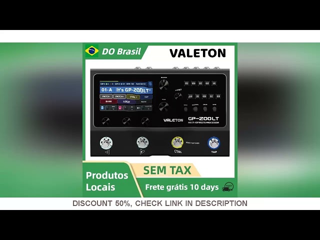 Valeton GP-200LT Guitarra Bass Amp Modelagem IR Armários Simulação Multi-Efeitos com FX Loop MIDI O