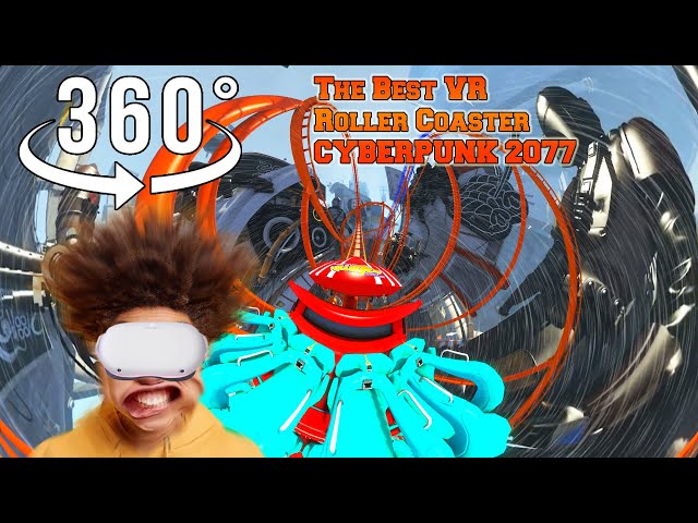 CYBERPUNK 2077 sunny day the best Roller Coaster VR 360 #MVR360