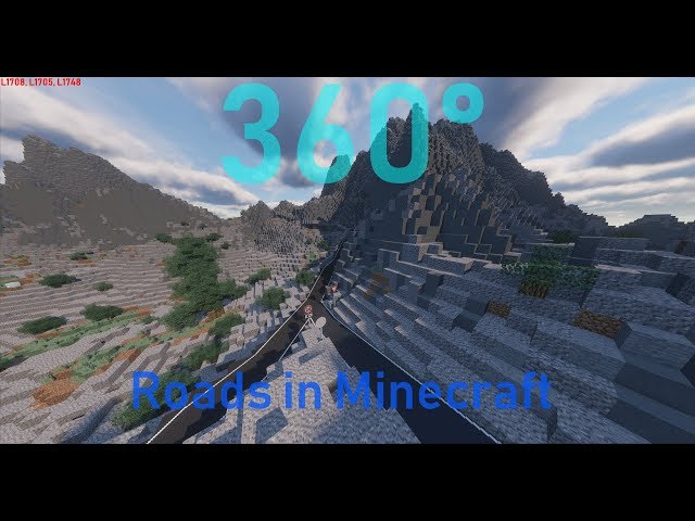 Minecraft roads in 360°