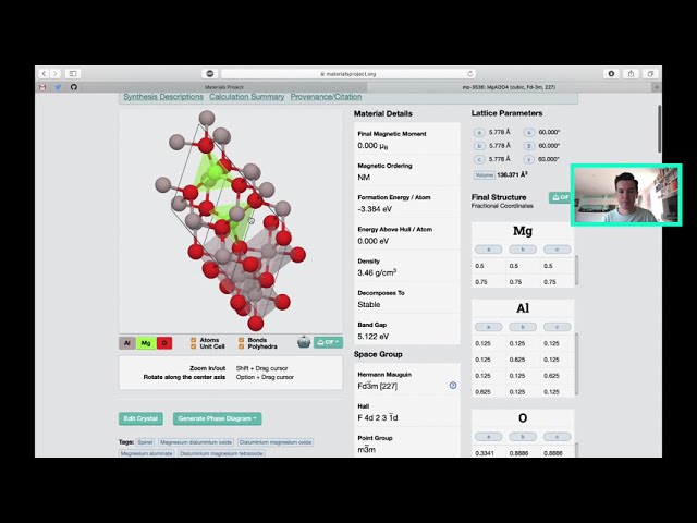 How to download a crystal structure file from the Materials Project