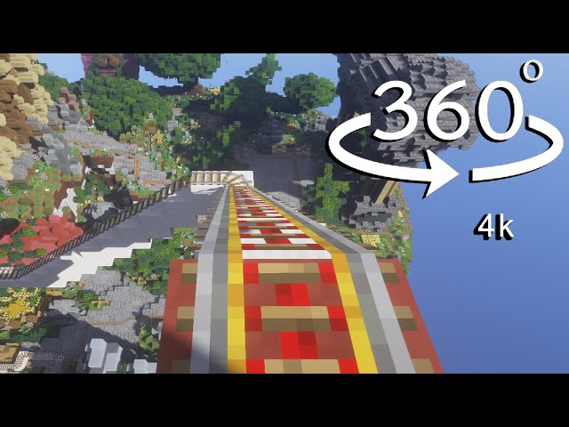 Fantasy Island - 360° Minecraft Roller Coaster [VR] 4K 60FPS Video