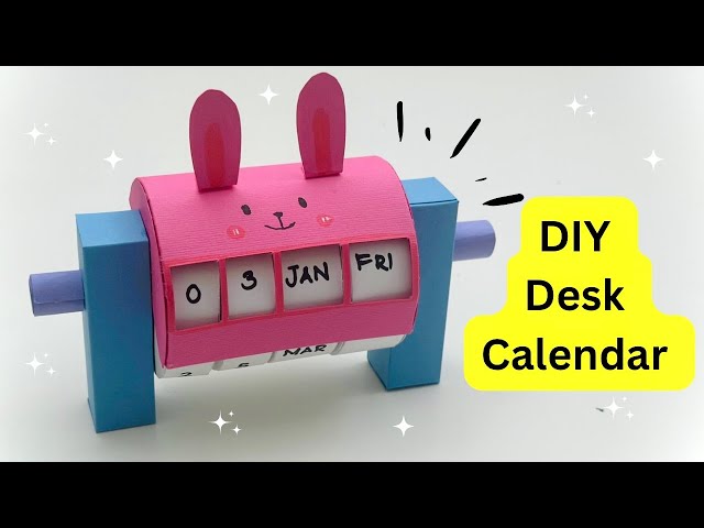 DIY MINI PAPER DESK CALENDAR New / DIY Calendar / Paper Craft / Calendar Making / New Year Craft