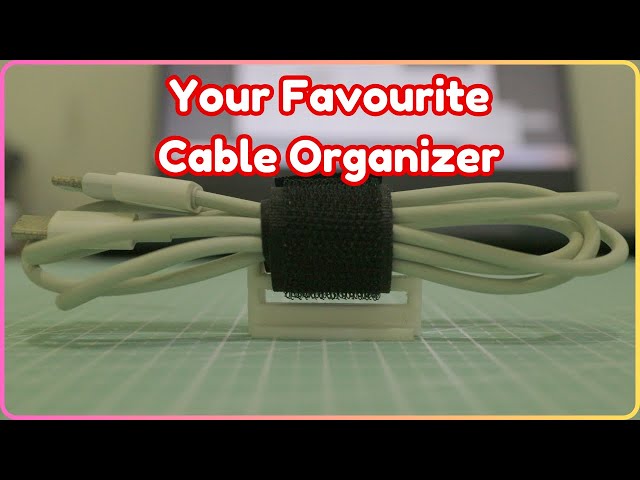 Essential Lifestyle Buddy: 3D Printed & Velcro Cable Organizer#diy #youtube #3d