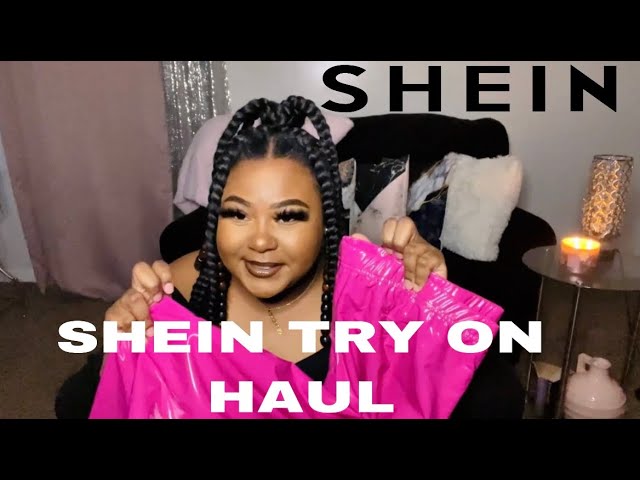 PINK LEATHER PANTS FOR THE WIN💕| SHEIN PLUS SIZE HAUL | GLAM OF NIYAH