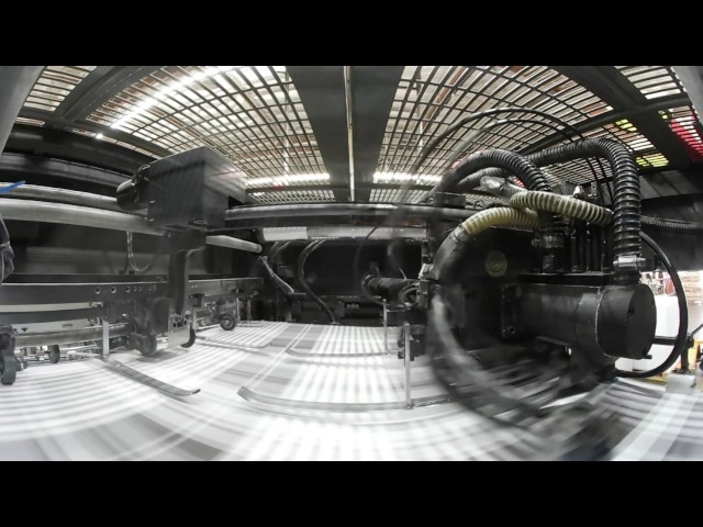 360 degrees  perspective of our Komori Lithrone S40 from inside the feeder.