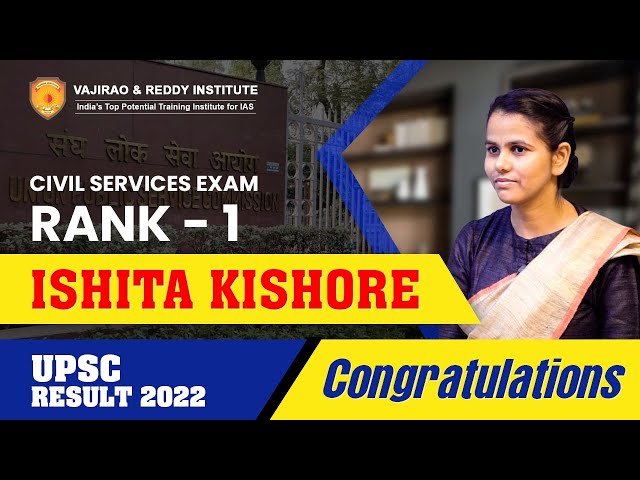 Ishita Kishore AIR 1 Mock Interview | IAS - UPSC CSE Topper 2022 | Vajirao & Reddy Institute