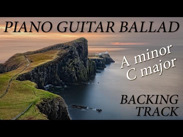 Instrumental Piano Guitar Ballad Backing Track A minor C major