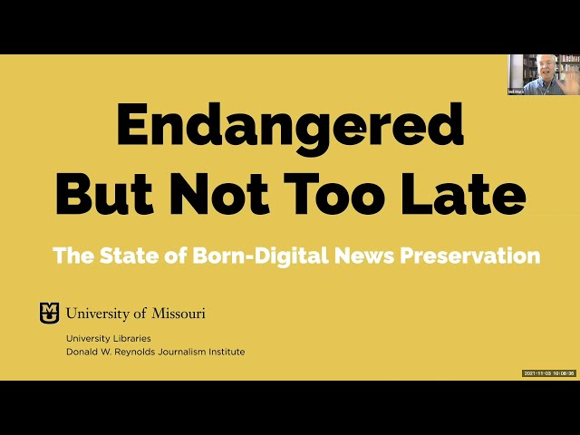 Endangered But Not Too Late: The State of Digital News Preservation