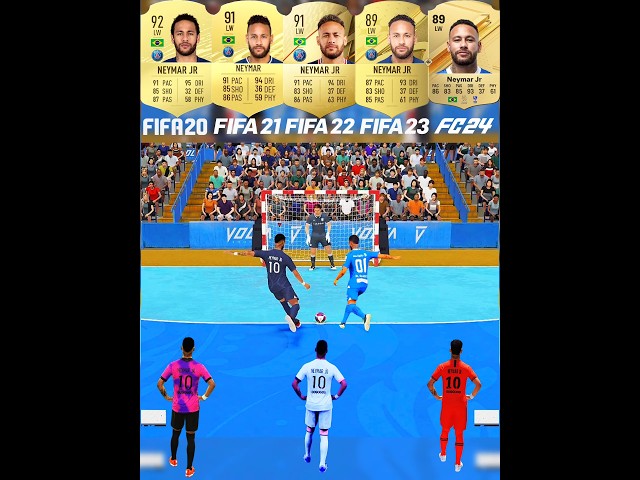 Neymar Penalty Kicks Evolution In Volta Football Every FIFA - From FIFA 20 To FC 24 #penaltykick